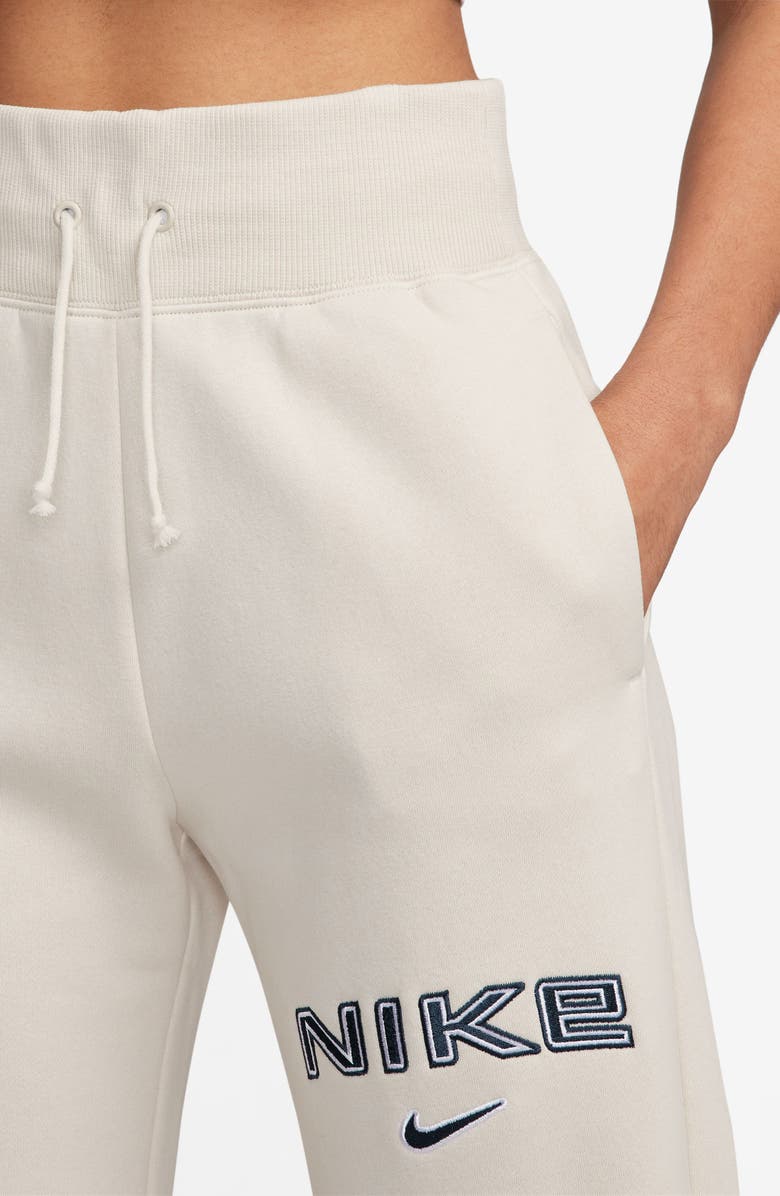 Nike Phoenix High Waist Logo Fleece Sweatpants, Alternate, color, 