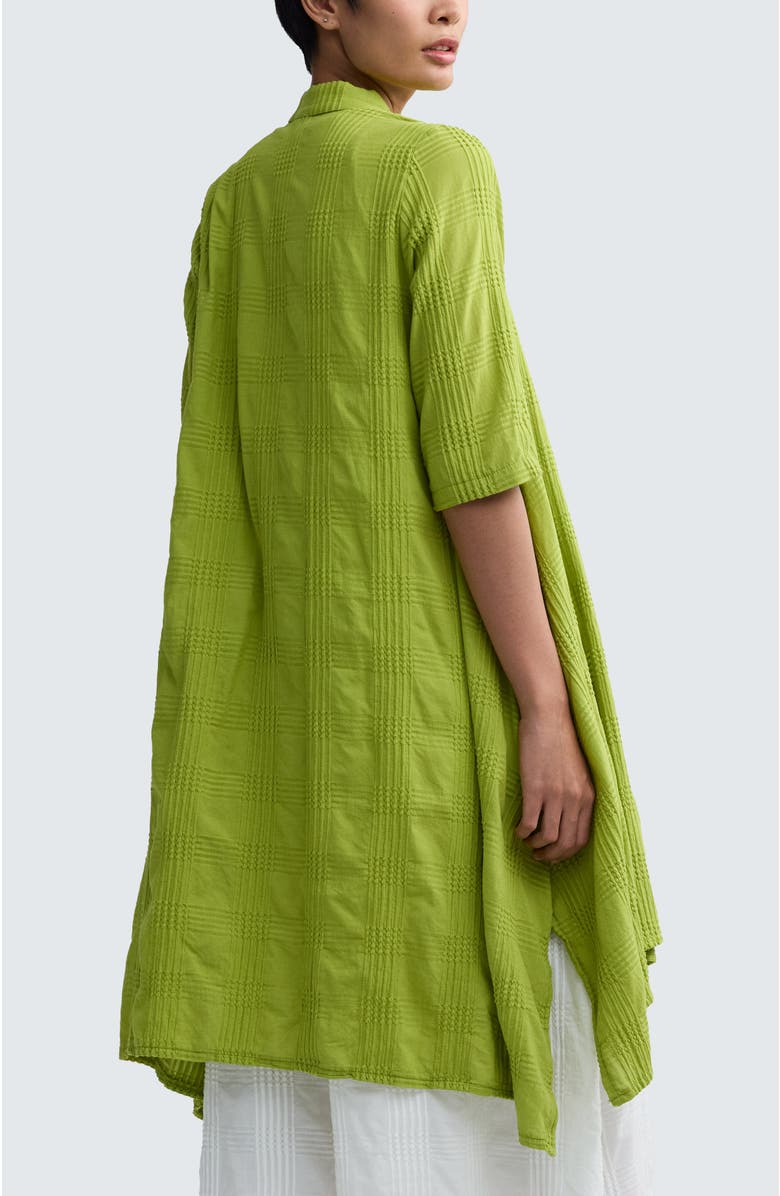 LUUKAA Vela Check-embroidered Shirt Dress, Alternate, color, Lime