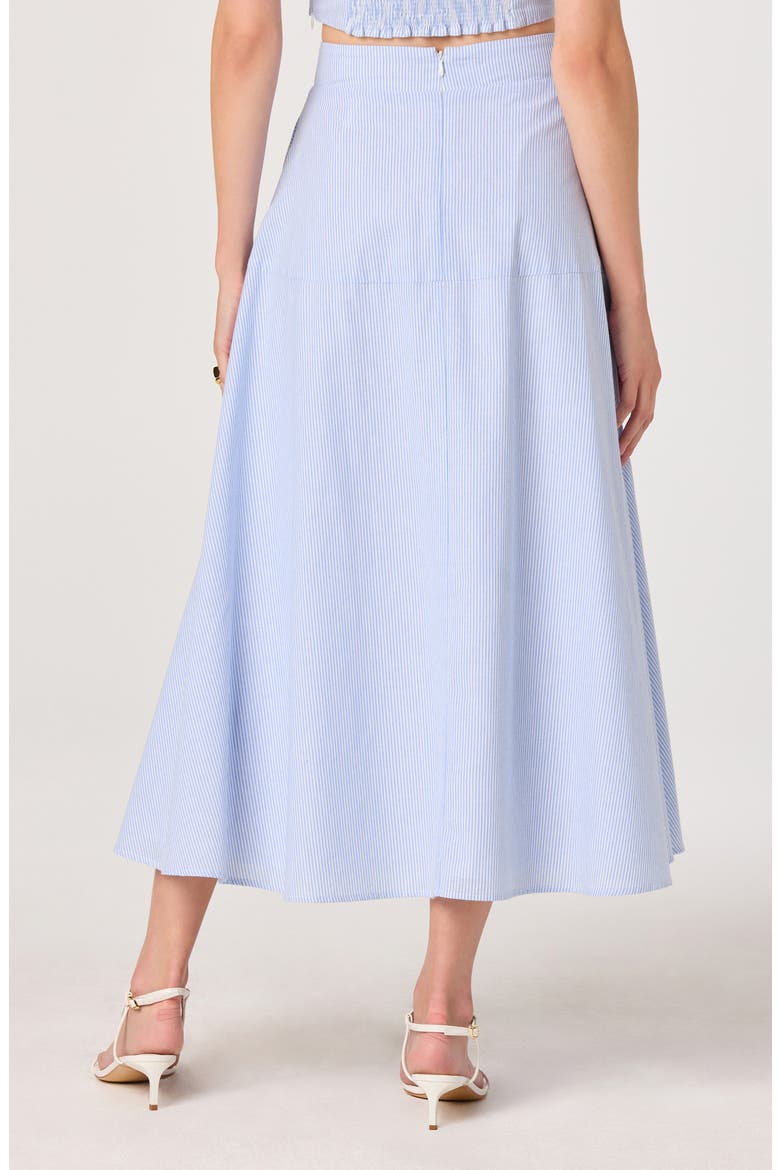 Azzura Stripe A-Line Skirt, Alternate, color, BLUE STRIPE