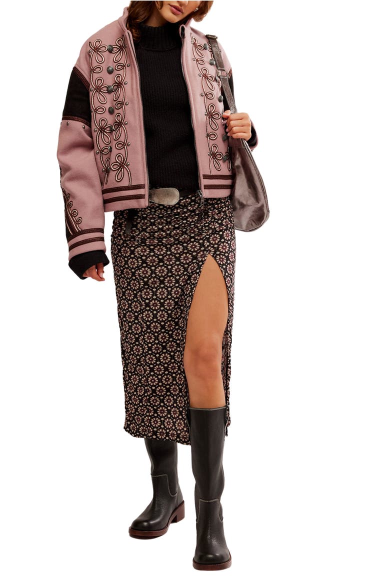 Boy Band Bomber Jacket, Alternate, color, WOODROSE
