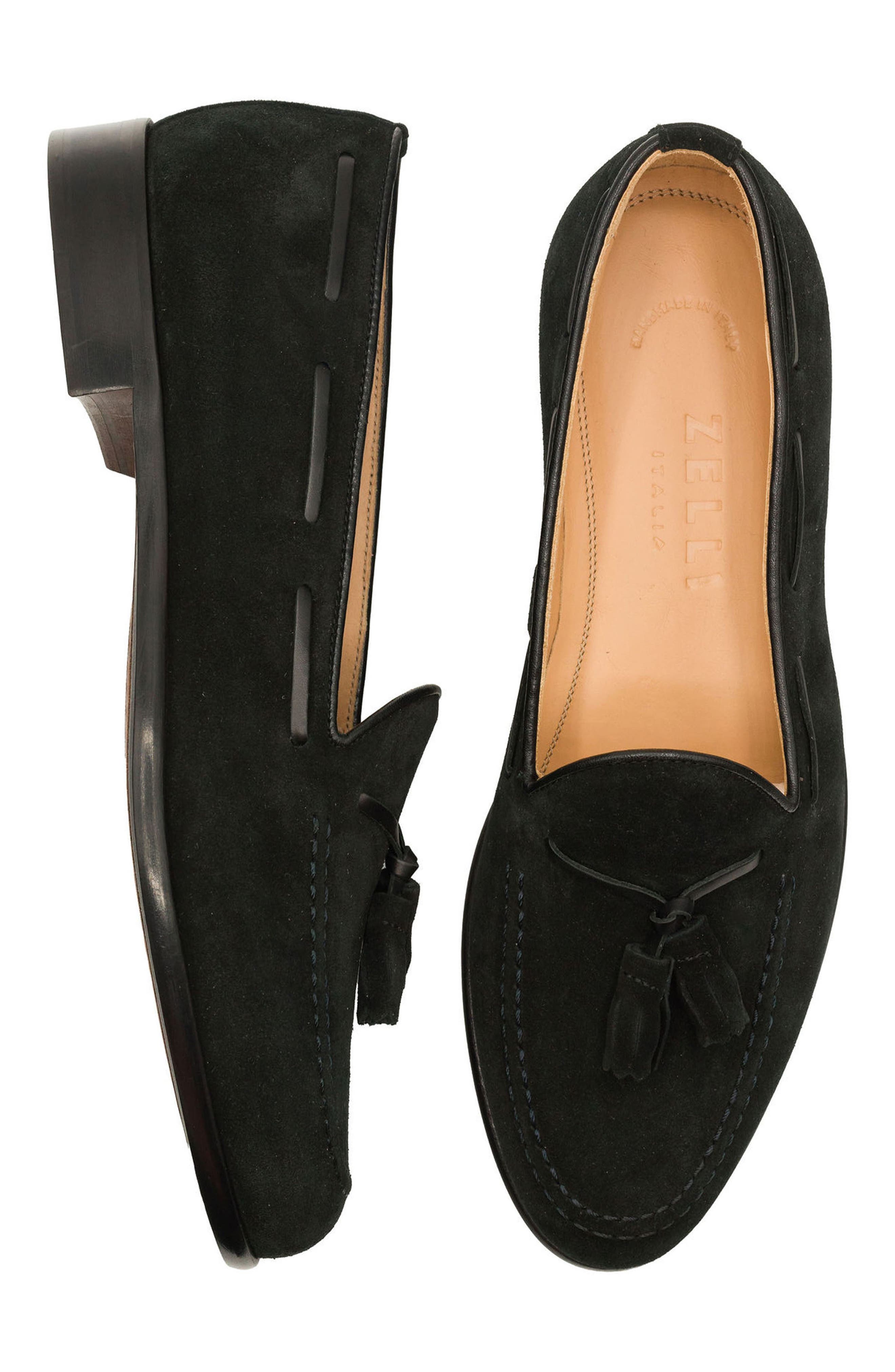 Zelli Italia Franco Tassel Loafer, Alternate, color, Black