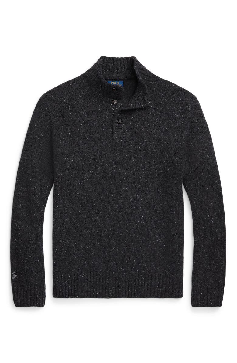 Polo Ralph Lauren Button Neck Wool-Blend Sweater, Alternate, color,