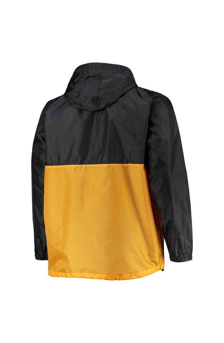 PROFILE Men's Black Pittsburgh Penguins Big & Tall Anorak Half-Zip Pullover Hoodie, Alternate, color, 