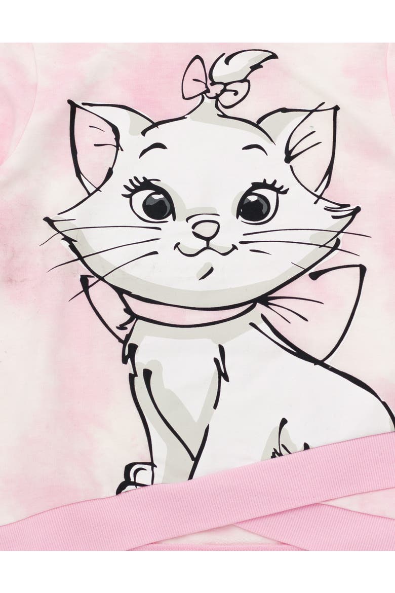 The Aristocats Marie Fleece Pullover Hoodie, Alternate, color, Marie Pink Tie Dye