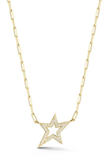 Sphera Milano Cubic Zirconia Star Pendant Necklace In Gold