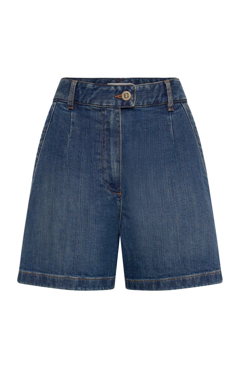 GERARD DAREL Adelia Mid-Rise Tailored Denim Shorts, Alternate, color, Jeans