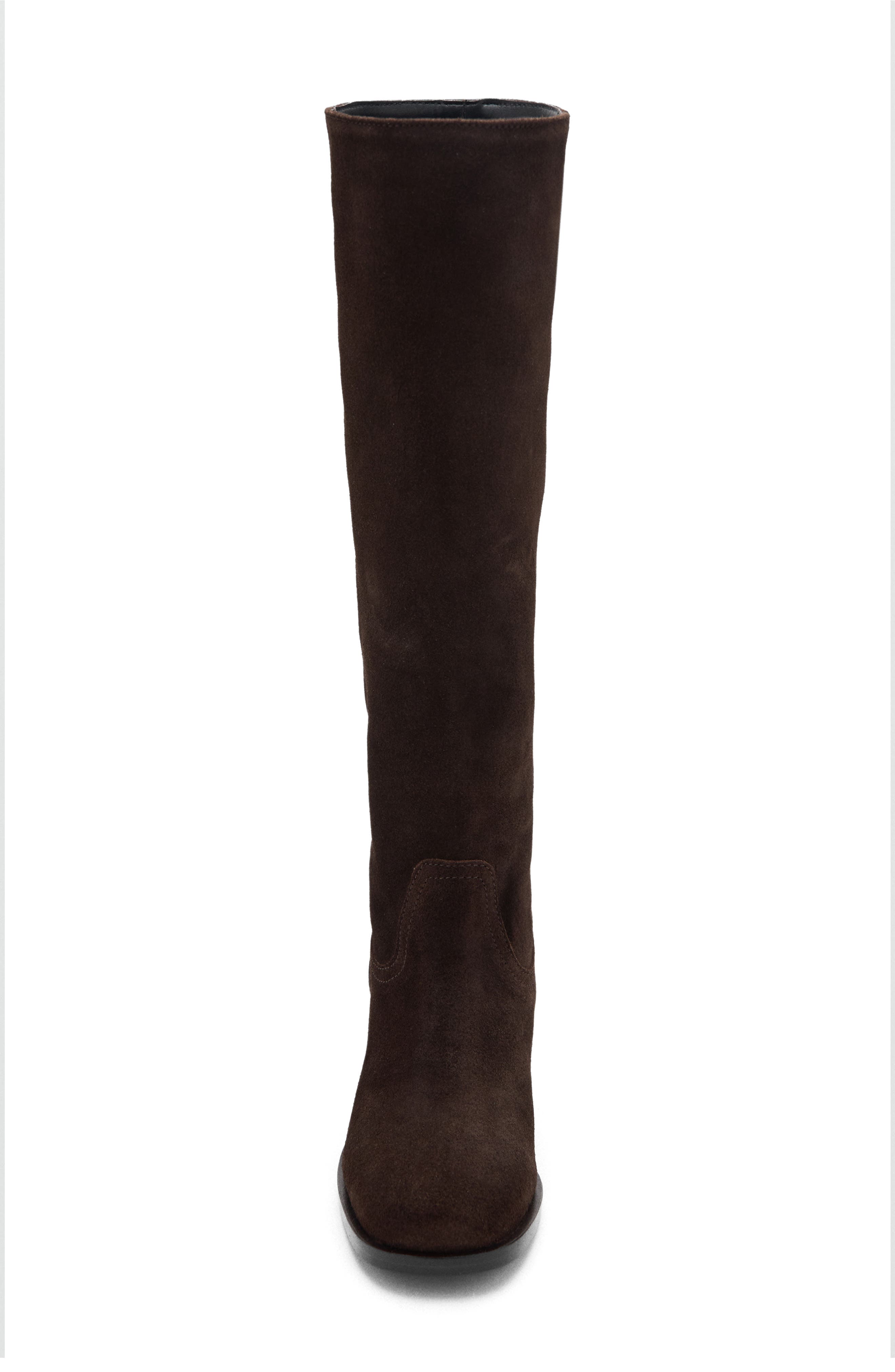 MANGO Suede Tall Boot, Alternate, color, Chocolate