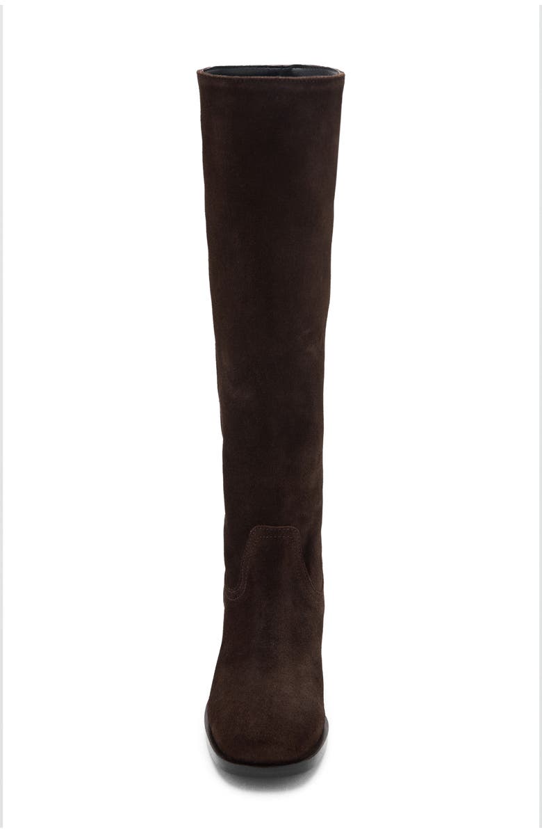 MANGO Suede Tall Boot, Alternate, color, Chocolate
