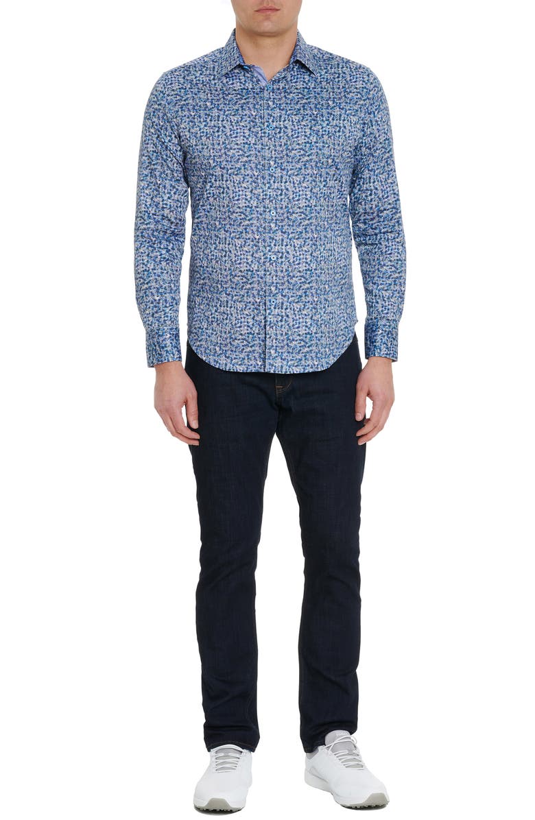 Robert Graham Labyrinth Button-Up Shirt, Alternate, color,