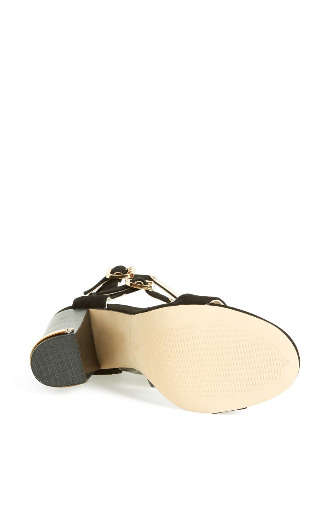 'Rodeo' Double Strap Sandal, Alternate, color, BLACK