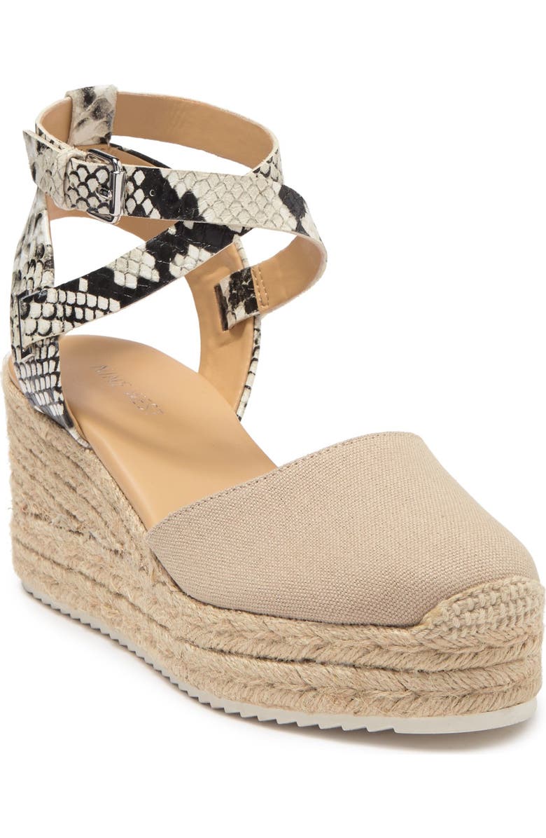 Nine West Ava Espadrille Wedge Sandal, Main, color,