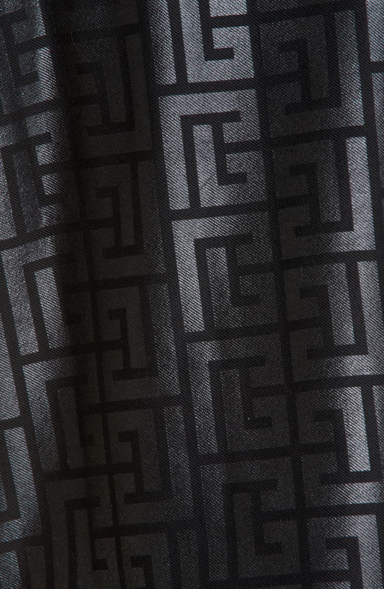 Balmain Men's Embossed Monogram Pullover Hoodie, Alternate, color, Noir Orange