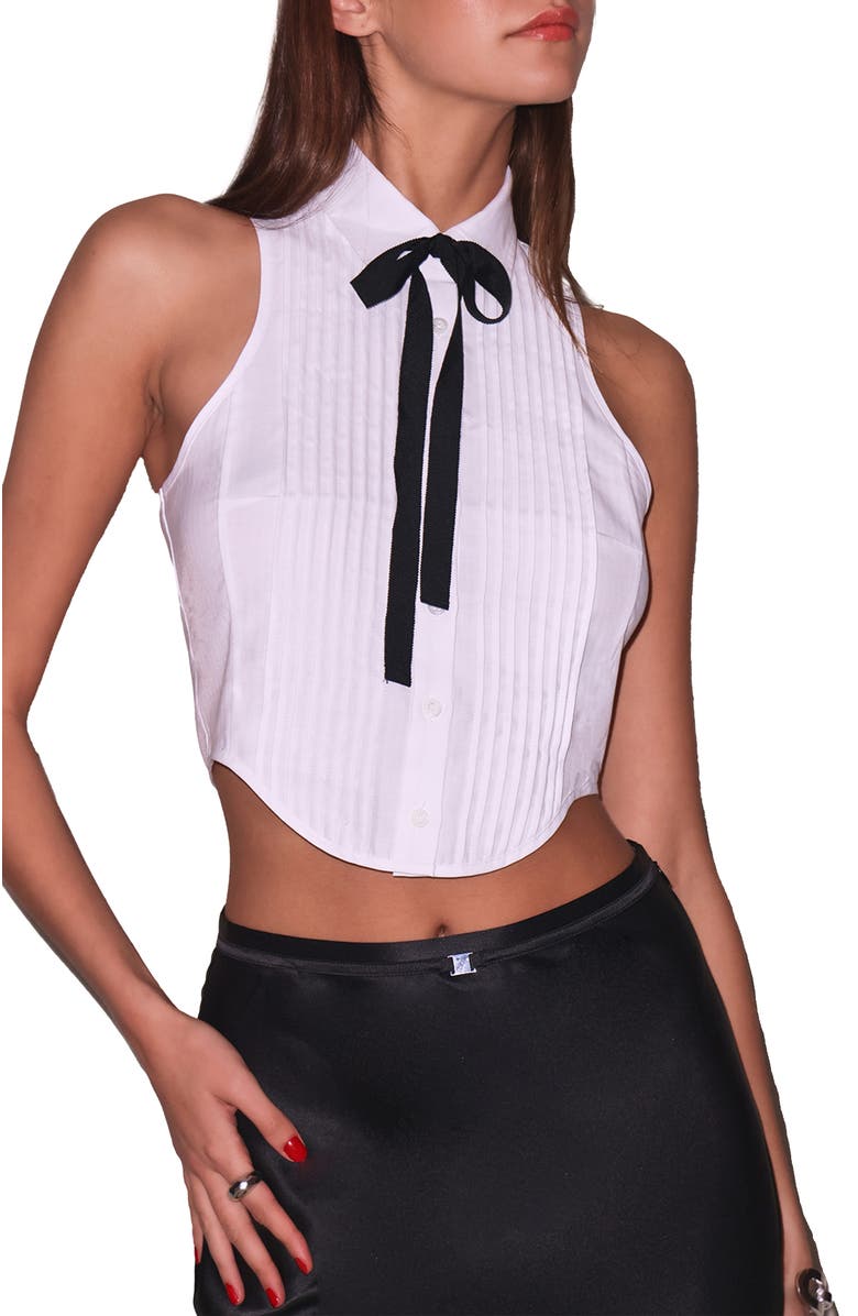 Fleur Du Mal Bib Top, Main, color, White