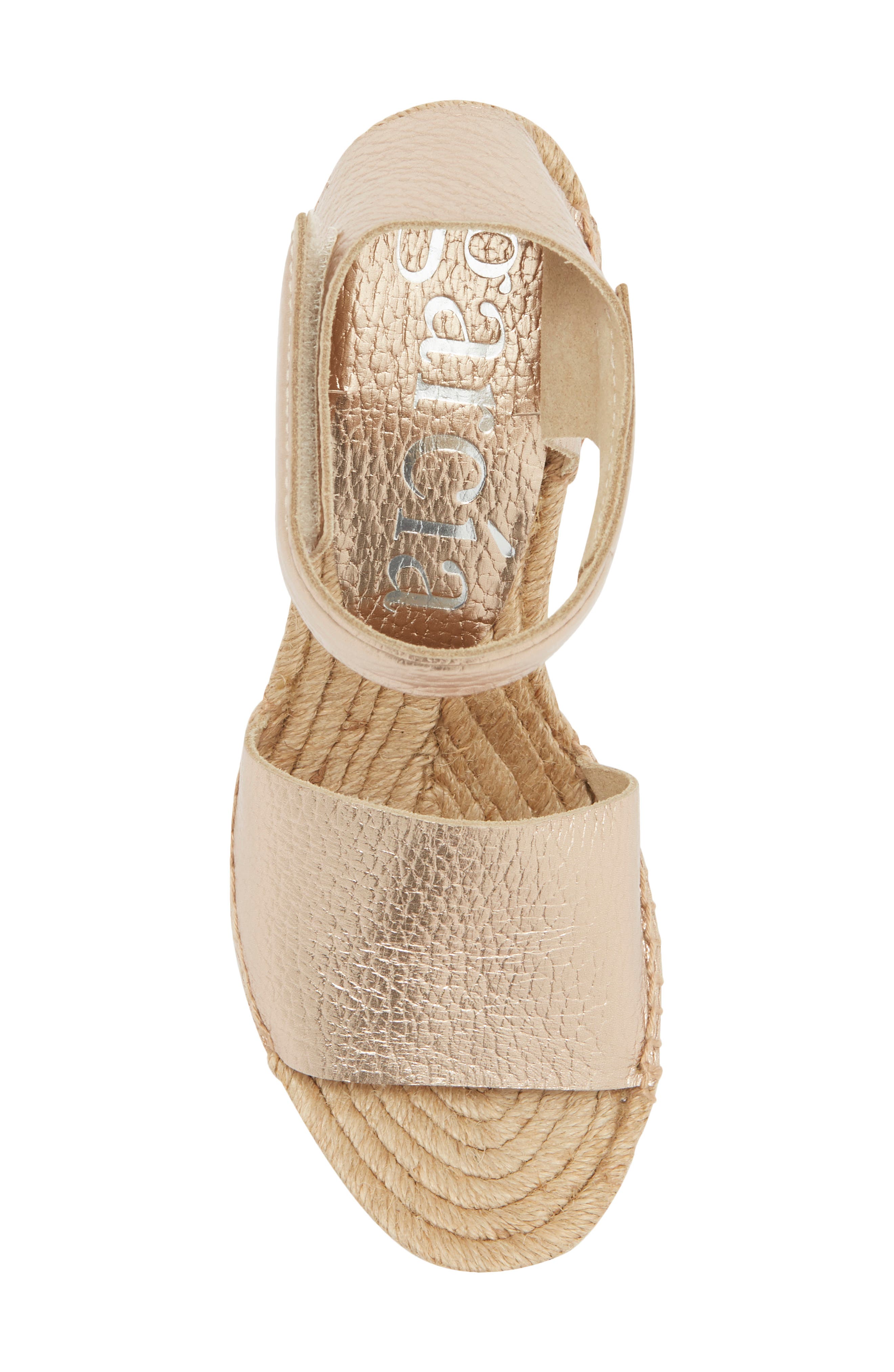 Pedro Garcia Olany Espadrille Wedge Sandal, Alternate, color, Rose Gold