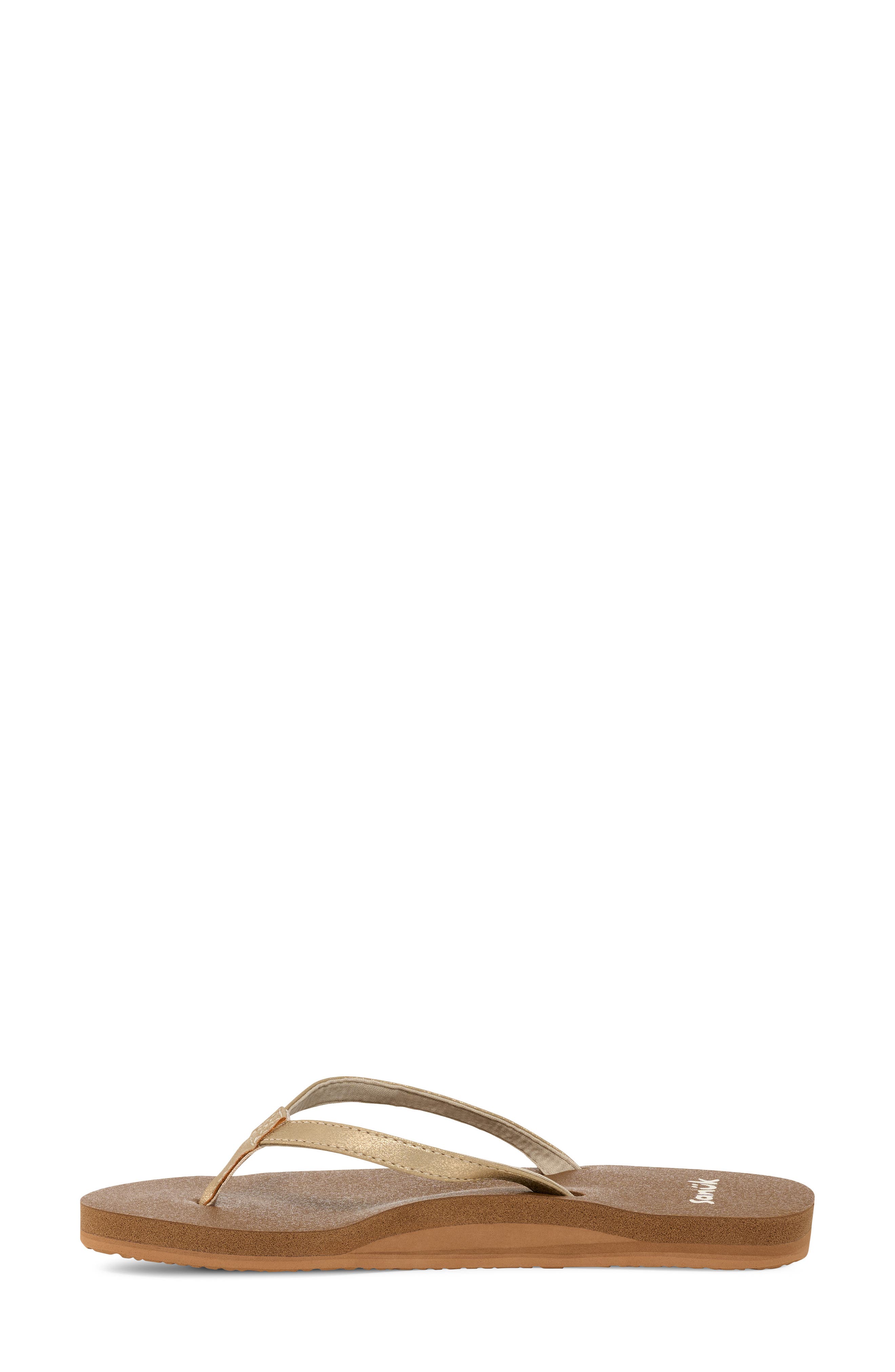 Sanuk Yoga Joy II Flip Flop, Alternate, color, Champagne