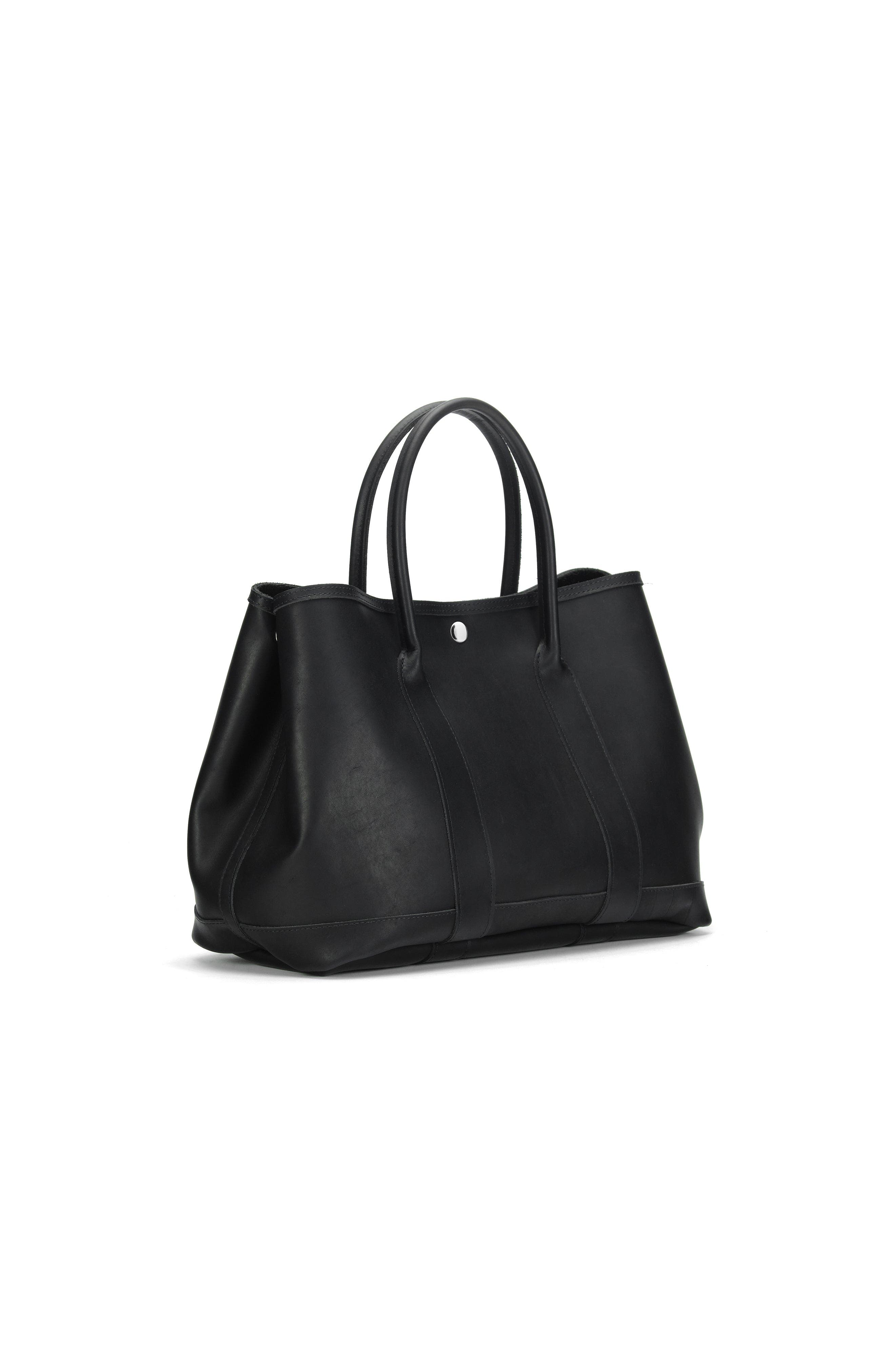Ezra Arthur Audrey American Steer Leather Tote Bag, Alternate, color, Black