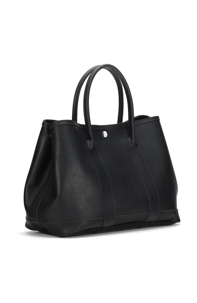 Ezra Arthur Audrey American Steer Leather Tote Bag, Alternate, color, Black