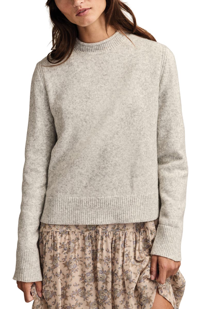 Lucky Brand Roll Neck Sweater, Main, color, Light Heather Gray