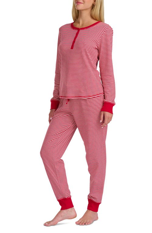 Splendid Cozy Thermal Pajamas In Red