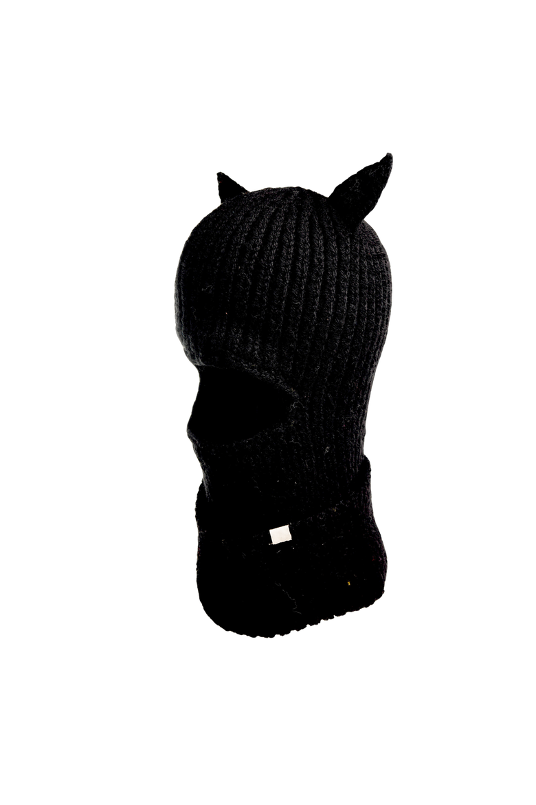Hood With Horns, Main, color, Black