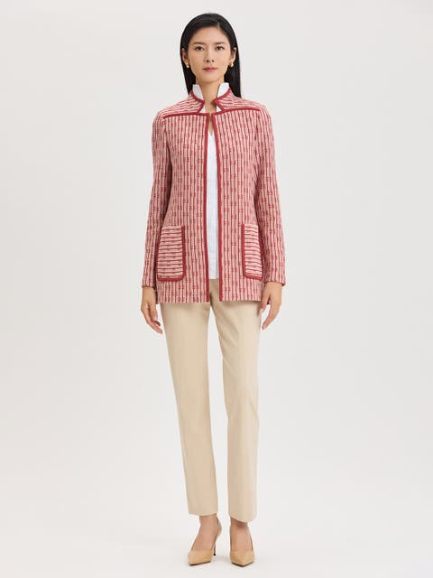Heritage Contrast Trim Knit Jacket
