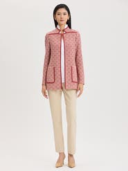 Misook Heritage Contrast Trim Knit Jacket