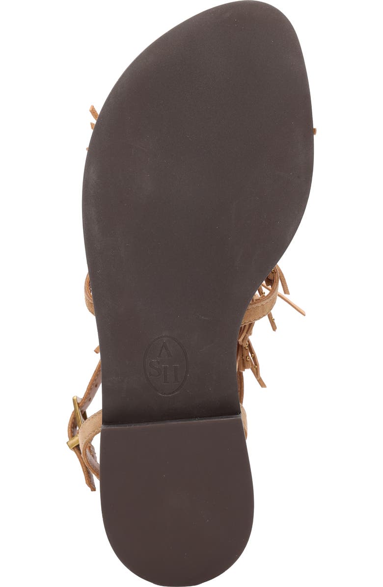 Ash Panic Fringe Sandal, Alternate, color, Moka Mou