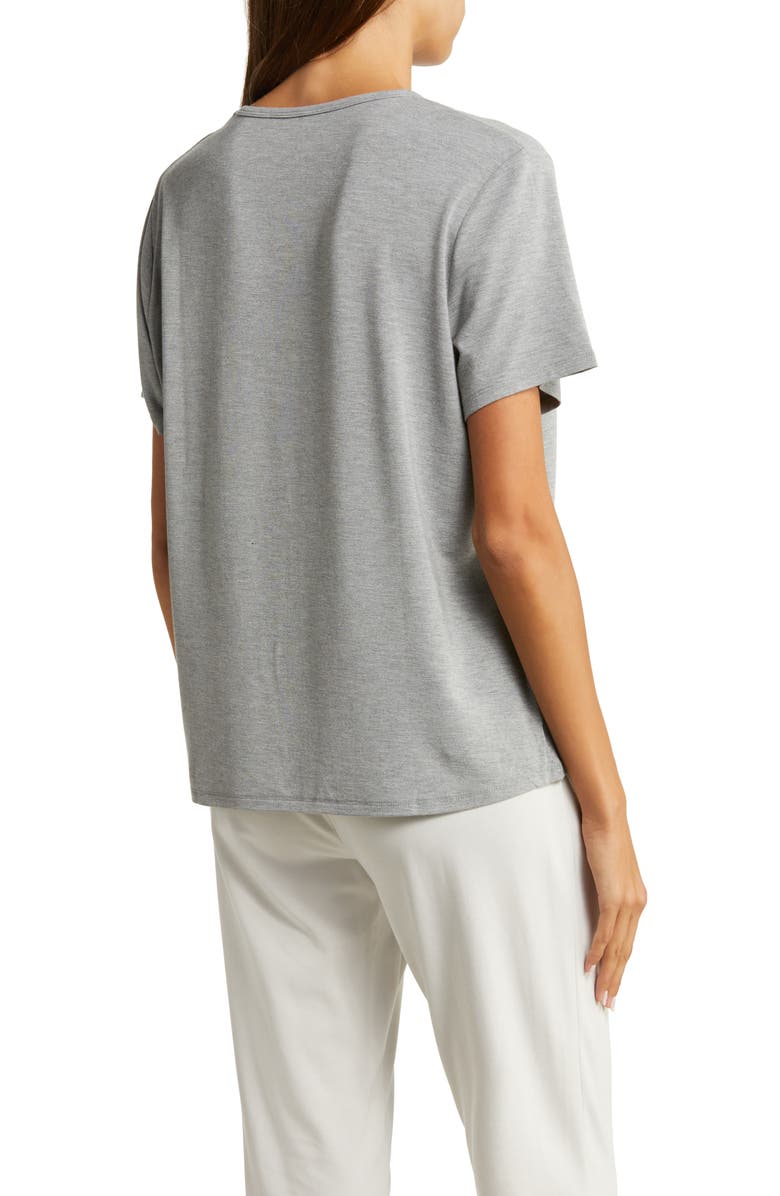 Cozy Earth Ultrasoft Short Sleeve Pajama Top, Alternate, color, Grey