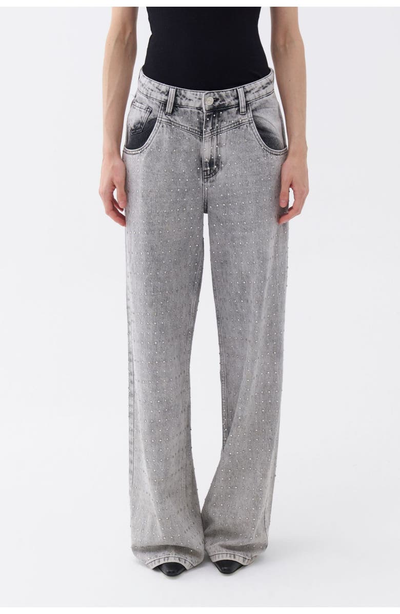 Nocturne Stone Embroidered Boyfriend Jeans, Main, color, 