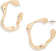 Ettika Liquid Metal Hoop Earrings