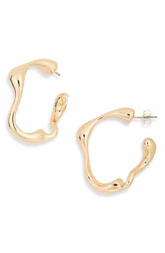 Liquid Metal Hoop Earrings