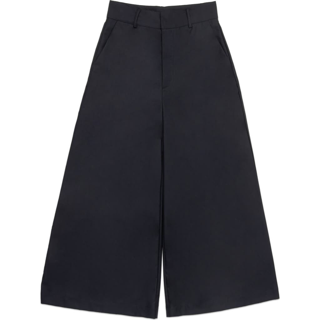 Deluc Martin Pleated Wide Leg Pants In Black