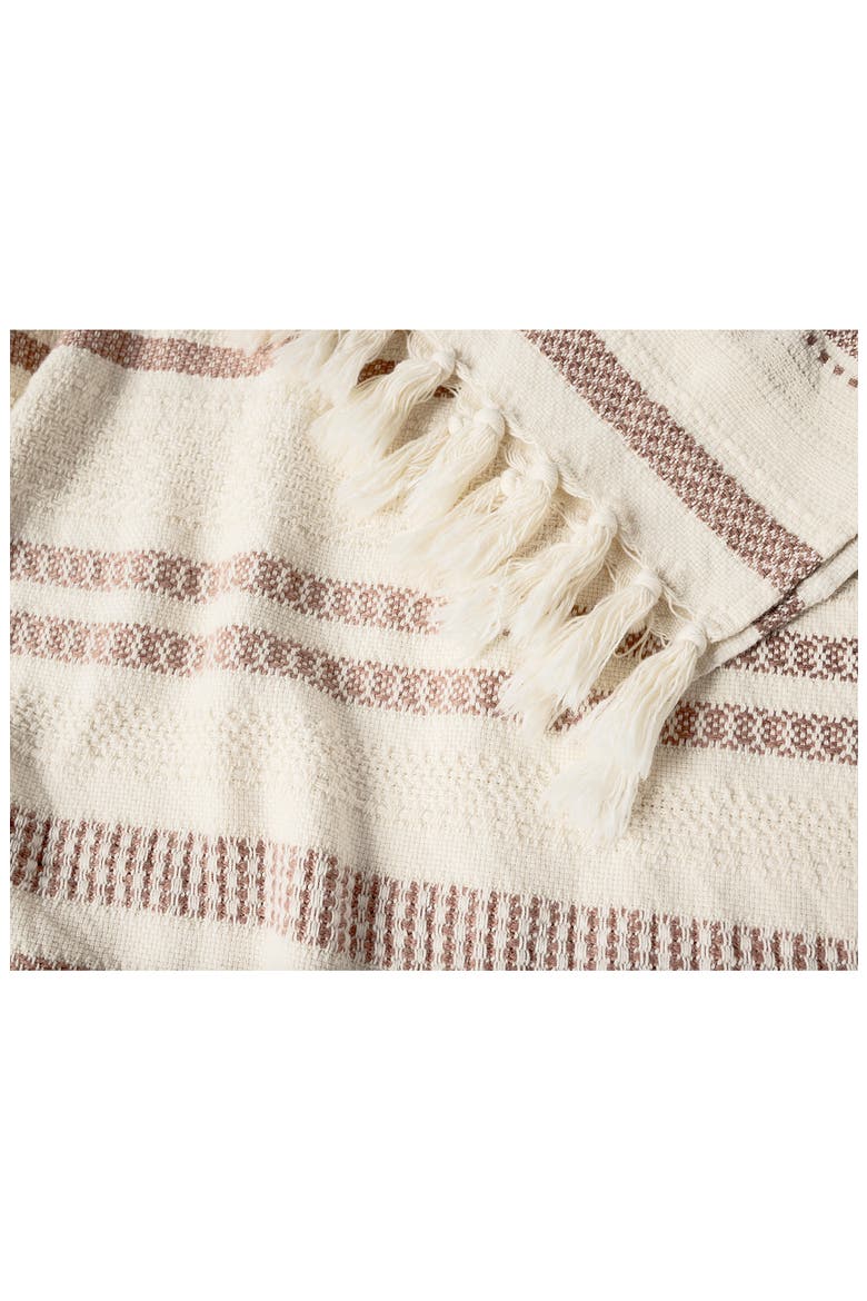 Bonita Organic Cotton Throw Blanket, Alternate, color, UNDYED W/ PRALINE