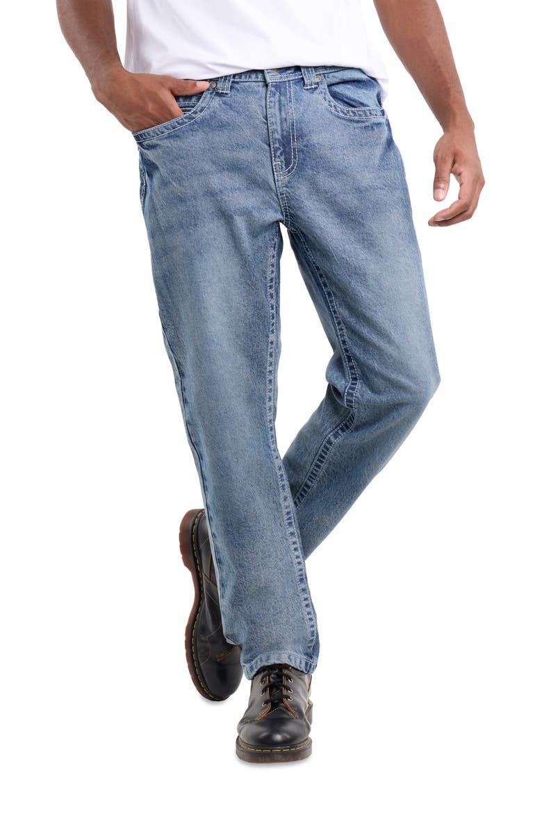 Saddle Stitch Straight Leg Jeans, Alternate, color, TINT