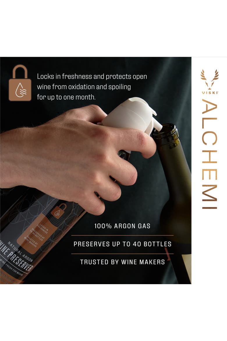 Alchemi Natural Argon Wine Preserver, Alternate, color, Black