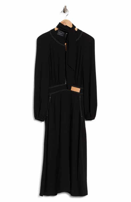 Long Sleeve Pleated Dress