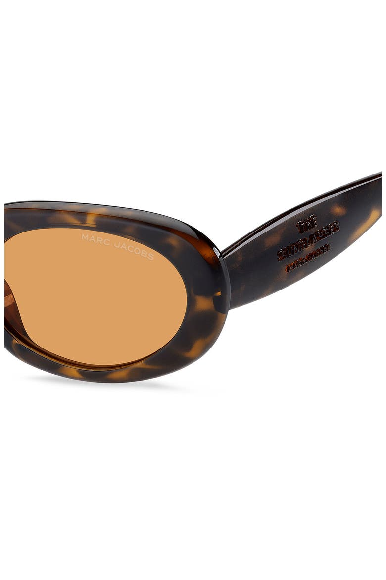 MARC 887/G/S 53mm Oval Sunglasses, Alternate, color, HAVANA/ ORANGE