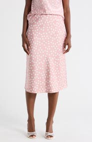 Renee C Polka Dot Midi Skirt