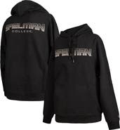 FISLL Men's FISLL  Black Spelman College Jaguars Puff Print Sliced Pullover Hoodie