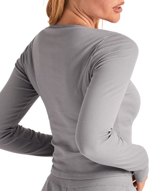 Adore Me Rib Soft Touch Collection In Gray