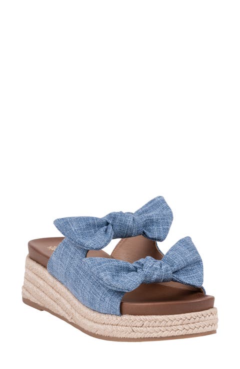 Cosmos Bow Espadrille Wedge Sandal (Women)
