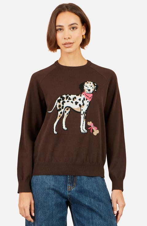 Dalmatian Intarsia Relaxed Jumper