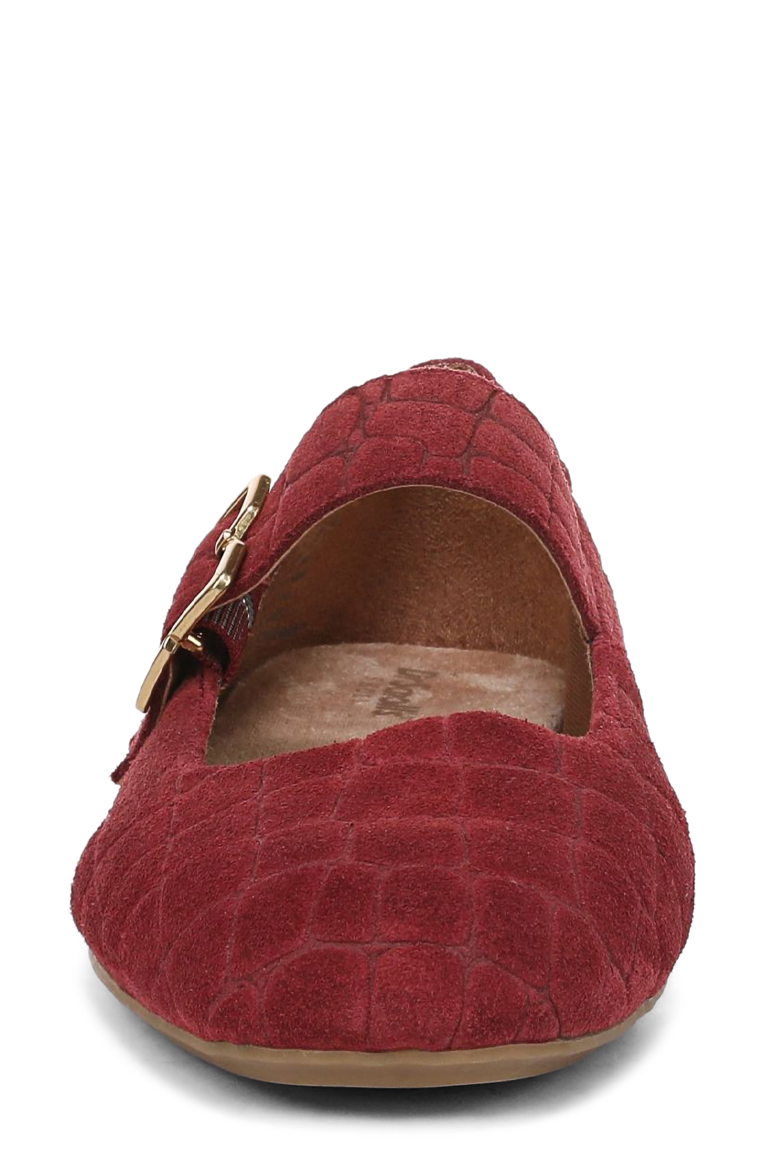 Weston Jane Flat, Alternate, color, BURGUNDY