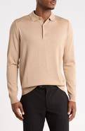 TOM BAINE Long Sleeve Knit Polo