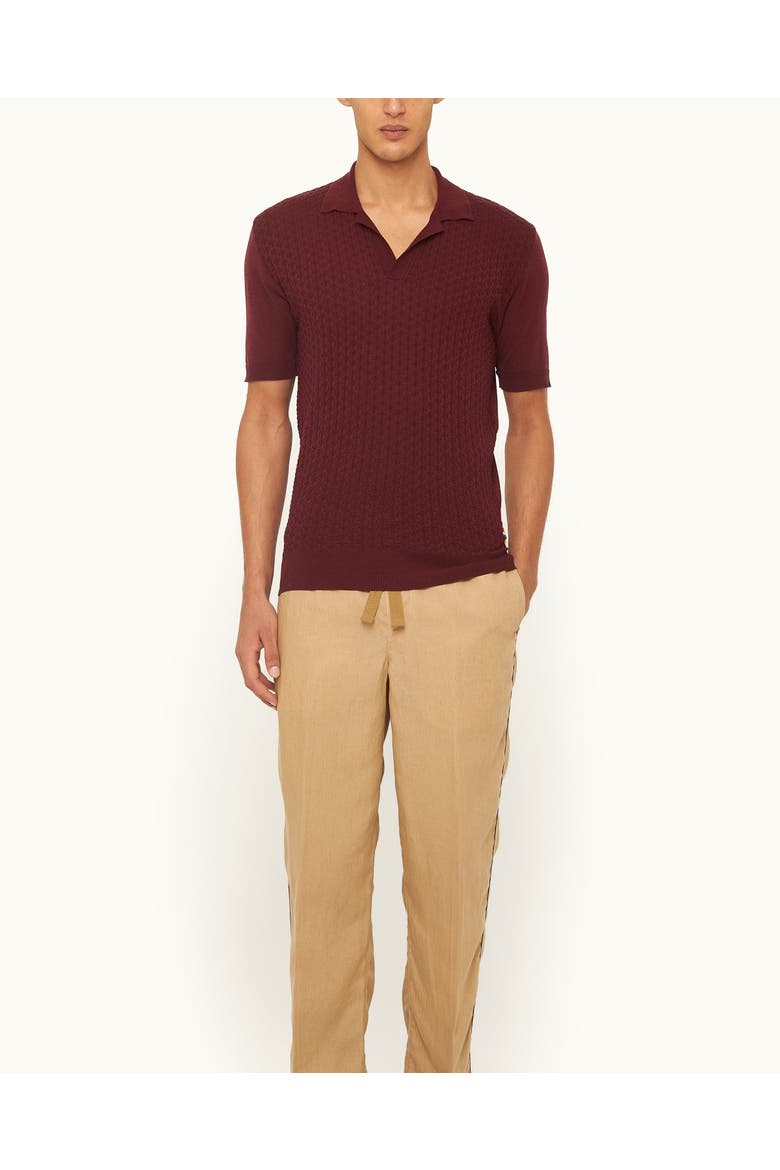 Horton Tailored-Fit Polo Shirt, Main, color, Damson