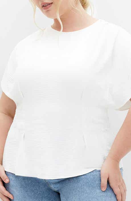 City Chic Cara Peplum Satin Top