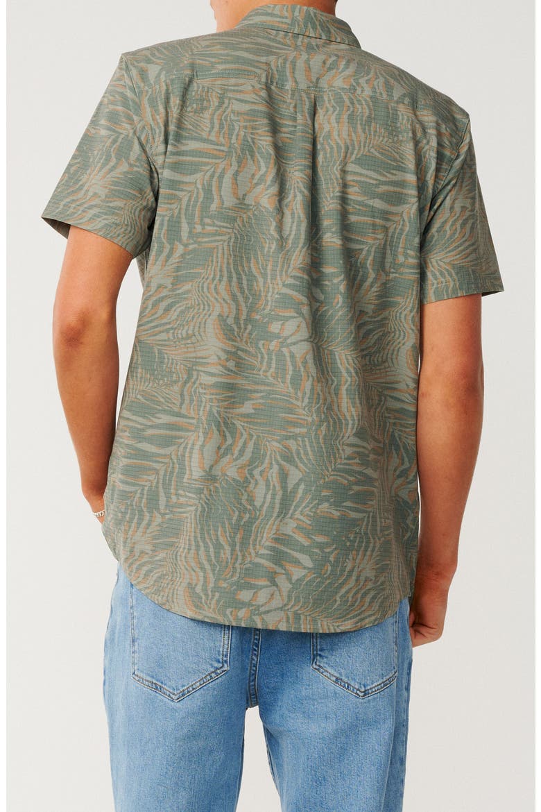 Hawaii Aerotech Short Sleeve Performance Button-Up Shirt, Alternate, color, DARK OLIVE