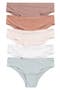 Assorted 5-Pack Bonded Microfiber Tanga Briefs