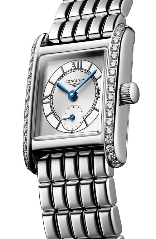Longines Mini Dolcevita Diamond Pavé Bracelet Watch, 29mm In Silver