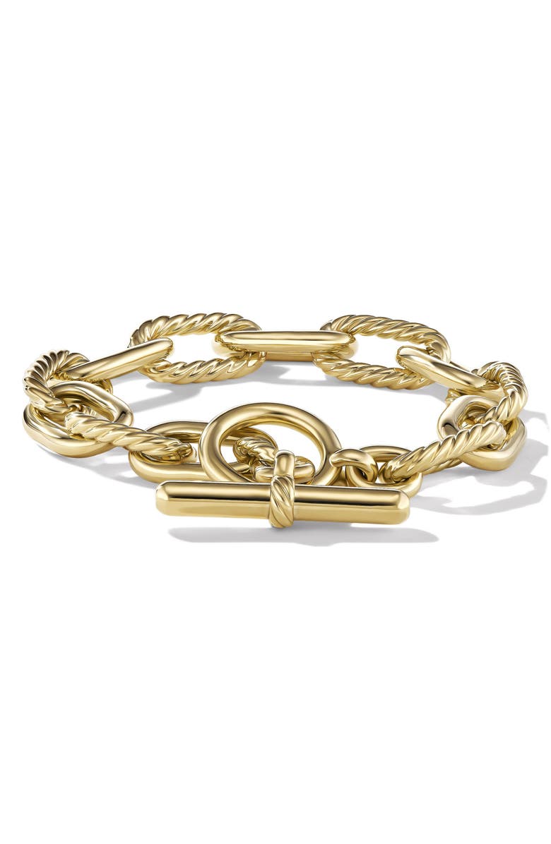 David Yurman Madison<sup>®</sup> 18K Gold Toggle Chain Bracelet, 11mm, Main, color, 